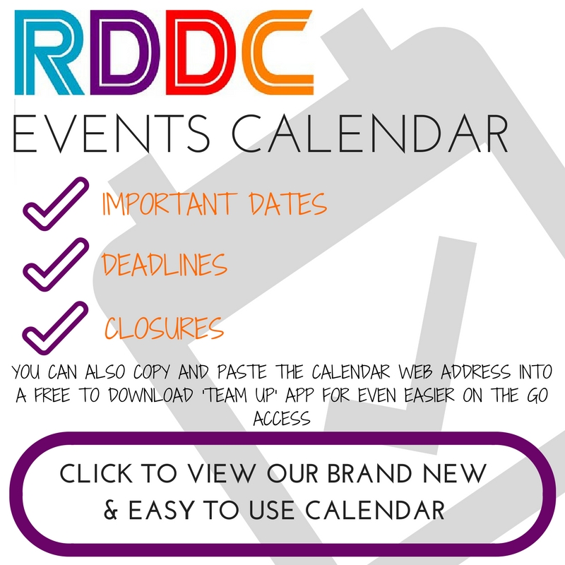 RDDC Events Calendar Rossendale Dance and Drama Centre